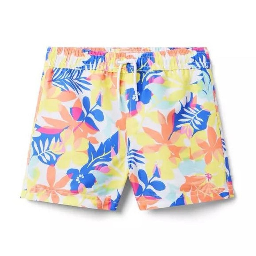 Toddler boys Janie & Jack Palm Floral Swim Trunk size 18-24 months   NWOT